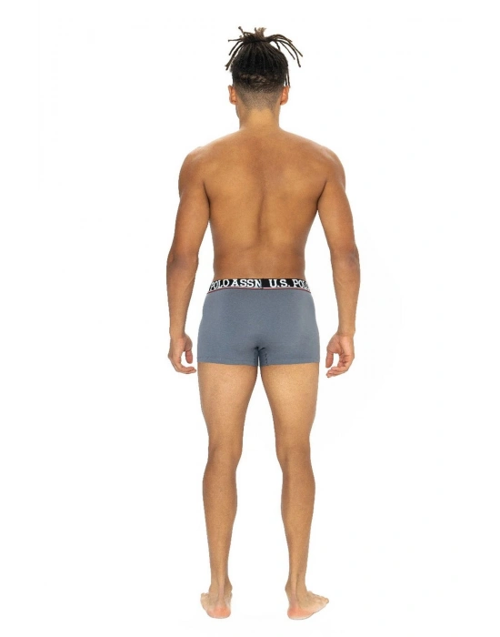 U.s Polo Assn. 80533 Erkek Pamuklu 3lü Boxer-Bordo&Siyah&Antrasitmelanj