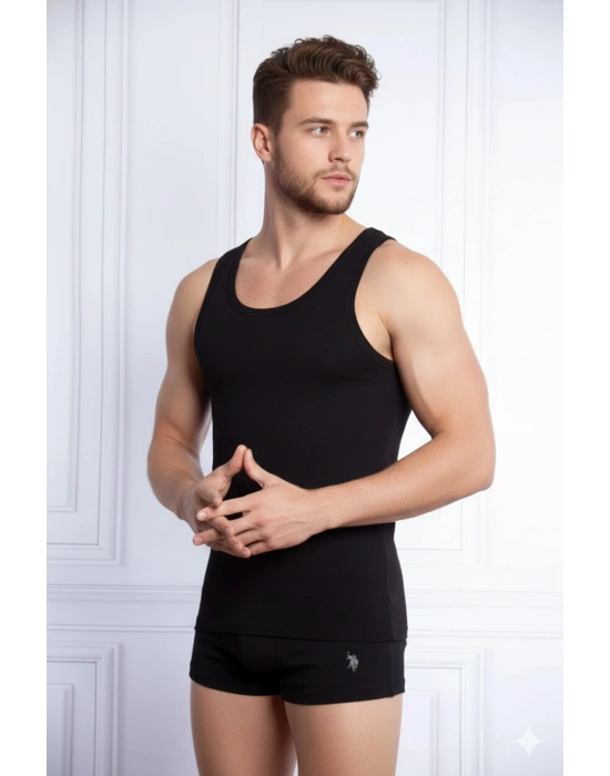 Us Polo Assn Modal & Pamuk 2li Paket Likralı Askılı Erkek Atlet- 80189 -USP