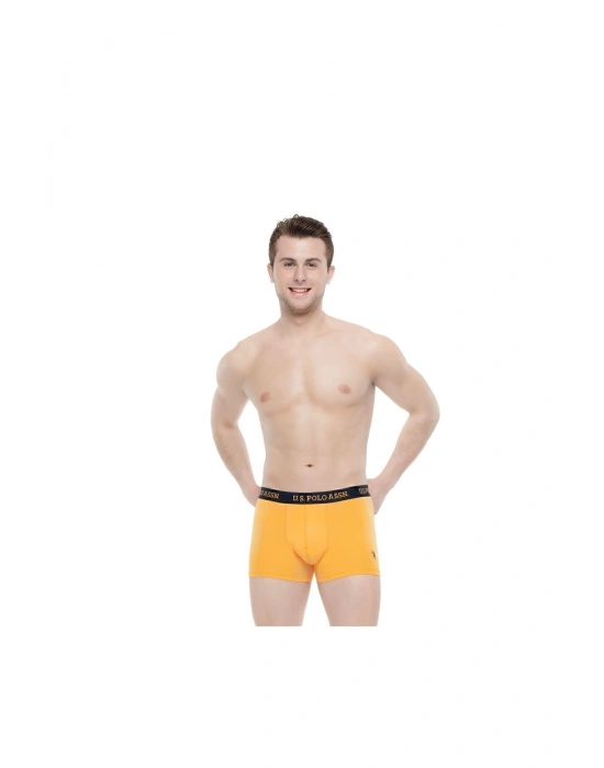 U.S. POLO ASSN. - Erkek Sarı - Baskılı- Lacivert 3 lü Boxer Z.8.0.ET.4.A.G9.R.7.P