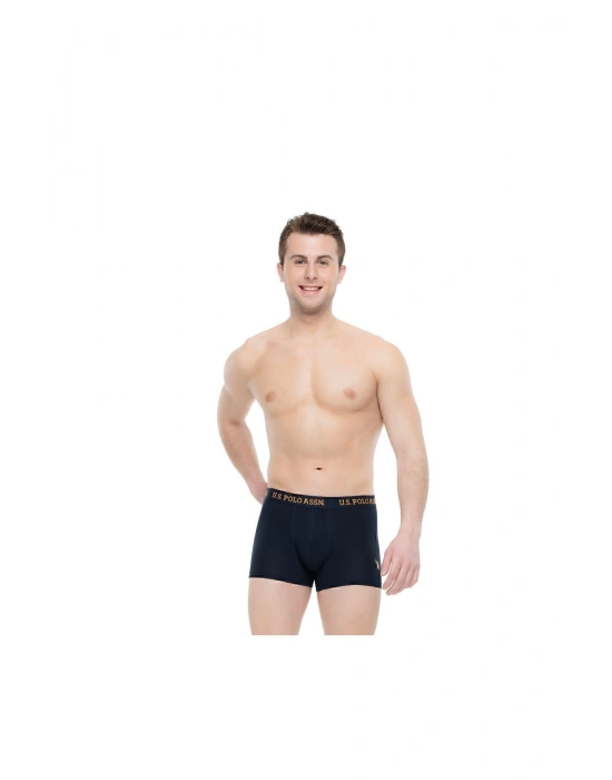 U.S. POLO ASSN. - Erkek Sarı - Baskılı- Lacivert 3 lü Boxer Z.8.0.ET.4.A.G9.R.7.P