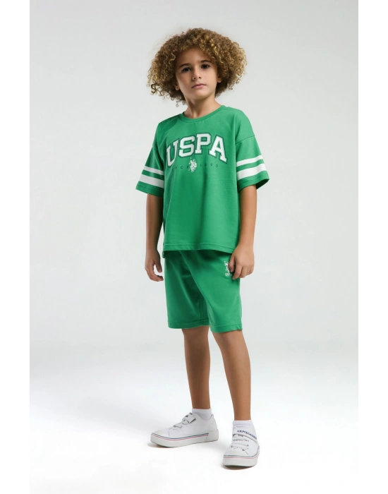U.S. Polo Assn. U.S. Polo Assn Erkek Çocuk Yeşil Bermuda Takım