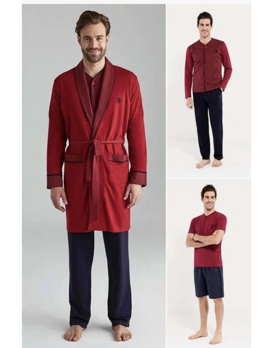 Erkek Bordo Set Takım