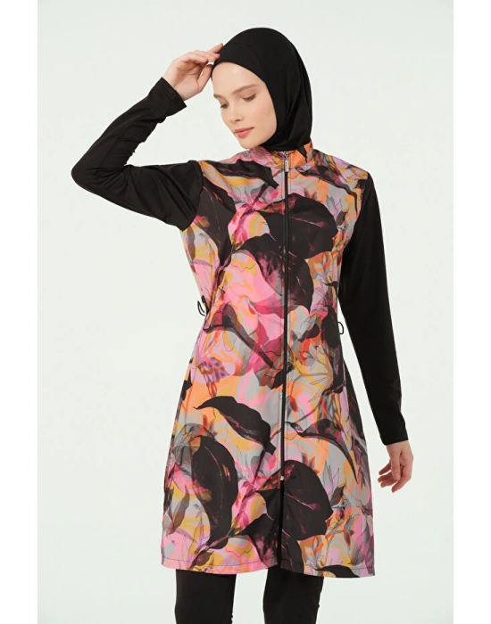 Esinti Desenli Su İtici Tam Tesettür Mayo DLX-25421