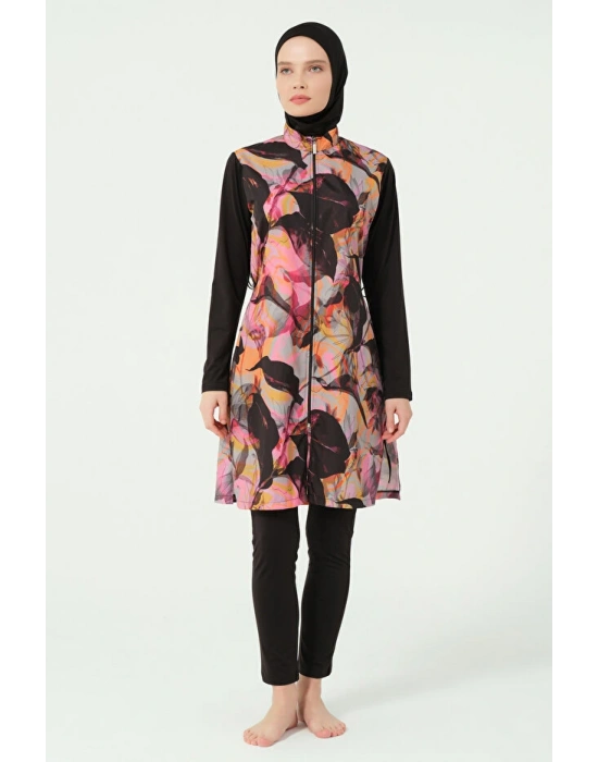 Esinti Desenli Su İtici Tam Tesettür Mayo DLX-25421