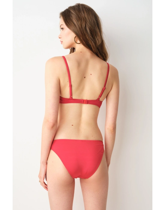 Gia Balenli Balkonet Bikini Tek Üst Kırmızı 249120