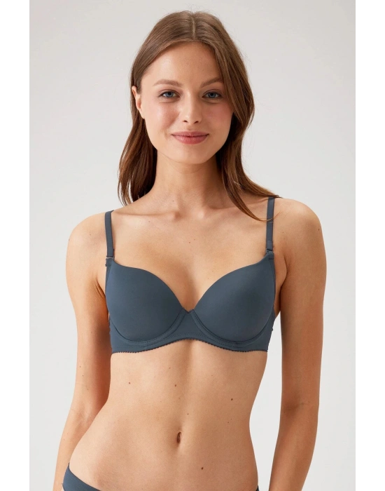 Balenli Desteksiz Micro Sütyen Antrasit 6000