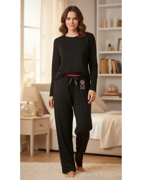 Kadın Kadife Boru Paça Rahat Kesim Pijama Alt