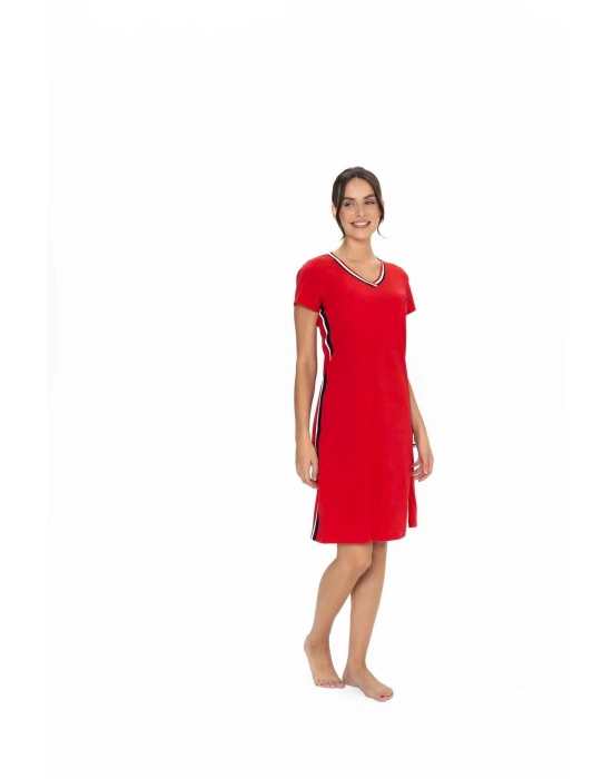 U.S. Polo Assn. Kadın Kırmızı Gecelik 20007