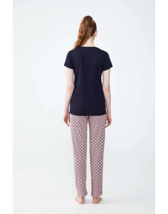 U.S. Polo Assn. Kadın Lacivert Patlı Pijama Takımı 16708