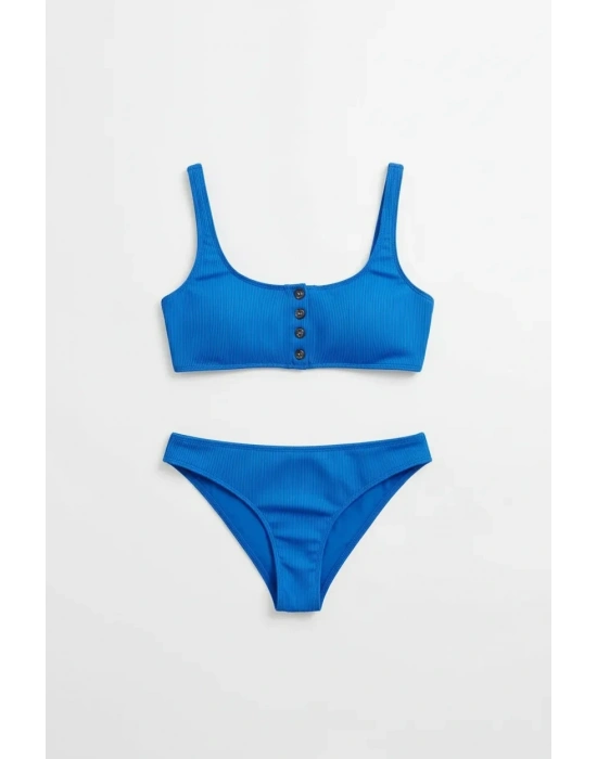 Kadın Saks Mavi Bikini Takım