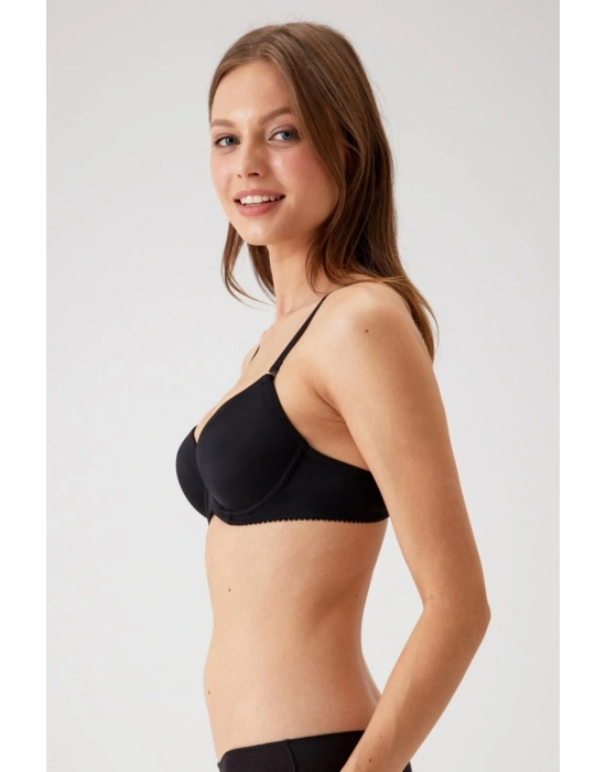 Pierre Cardin Balenli Desteksiz Micro Sütyen Kadın Siyah 6000