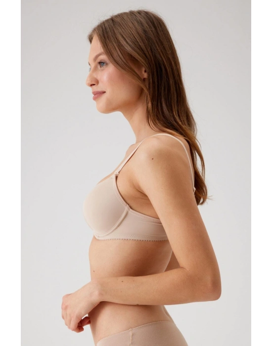 Balenli Desteksiz Micro Sütyen Kadın Ten 6000