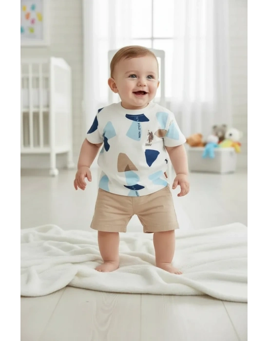 U.S. Polo Assn Erkek Bebek Krem Takım