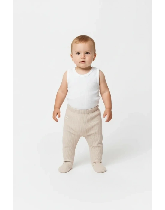 Waffle Smile Patikli Pantolon Ekru