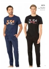 6076 Penye Kısakol Pijama Takım
