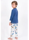 Lacivertmelanj Mammoth Wild Erkek Çocuk Pijama Takımı