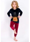 Rolypoly Hoho Deer Lacivert Erkek Çocuk Kadife Pijama Takımı