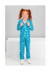 Kız Çocuk Deer Petrol Gömlek Pijama Takımı