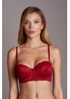 Miss Claire Kadın Bordo 51-880 Dantel Balenli Kapli Büstiyer Sütyen Mıssclaıre-mb119951880