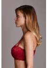 Miss Claire Kadın Bordo 51-880 Dantel Balenli Kapli Büstiyer Sütyen Mıssclaıre-mb119951880