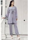 Kadın Lavanta 3lü Sabahlık Pijama Takım