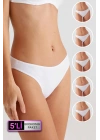 Kadın 5li Ekonomik Paket Beyaz 2057 High Leg Classic Pamuklu Basic Külot
