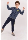 Rolypoly Planet Crew Lacimelanj Erkek Çocuk Pijama Takımı