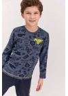 Rolypoly Planet Crew Lacimelanj Erkek Çocuk Pijama Takımı