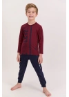 Bordo Erkek Çocuk Pijama Takımı Rp2542-c