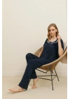 Kadın Siyah Desenli Pijama Takım 21aqu0021683