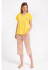 Cute Lemon Sarı Kadın Kapri Takım