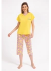 Cute Lemon Sarı Kadın Kapri Takım