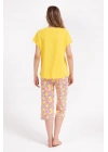 Cute Lemon Sarı Kadın Kapri Takım