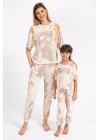 Cool Girl Fildişi Salaş Kız Çocuk Pijama Takımı