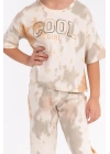 Cool Girl Fildişi Salaş Kız Çocuk Pijama Takımı