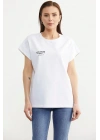 Oversize Kısa Kollu Tshirt - Beyaz