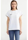 Oversize Kısa Kollu Tshirt - Beyaz
