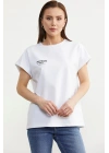 Oversize Kısa Kollu Tshirt - Beyaz