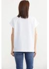 Oversize Kısa Kollu Tshirt - Beyaz