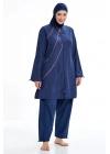Büyük Beden Tam Kapalı Paraşüt Tesettür Mayo 1316 Koyu Lacivert A1316-k.lac