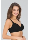 Kadın Siyah Desteksiz Yumuşak Kaplı Balenli Sütyen
