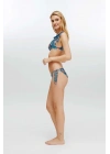 Kadın Mavi Bikini Takım