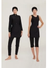 Elvira Yarı Ve Tam Kapalı Tesettür Mayo Set 4453-23 Siyah