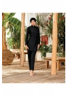 Elvira Yarı Ve Tam Kapalı Tesettür Mayo Set 4453-23 Siyah