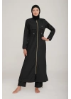 Hızlı Kuruyan Paraşüt Kumaş Beli Ayarlı Uzun Tesettür Mayo 1267