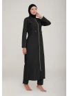 Hızlı Kuruyan Paraşüt Kumaş Beli Ayarlı Uzun Tesettür Mayo 1267
