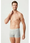 Erkek 3lü Gri Melanj Pamuklu Modal Boxer