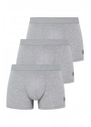 Erkek 3lü Gri Melanj Pamuklu Modal Boxer