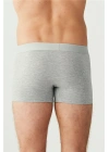 Erkek 3lü Gri Melanj Pamuklu Modal Boxer