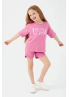 U.s. Polo Assn 1427 Sweet Pink Kız Çocuk Şort Takım